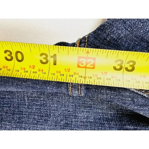 Levis 33X32 Women's 515 Bootcut Blue Denim Egyptian Cotton Logo Jeans Size 16M - Picture 9 of 14